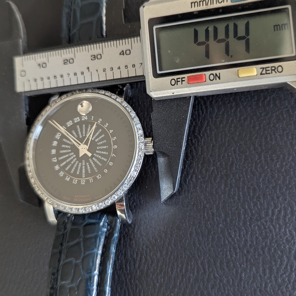 Movado Black and Silver World Time Watch - Picture 13 of 14